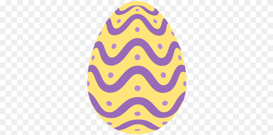 Egg Easter Painted Pattern Spot Wave Yellow Easter Egg Woth Purple Spots, Easter Egg, Food Png