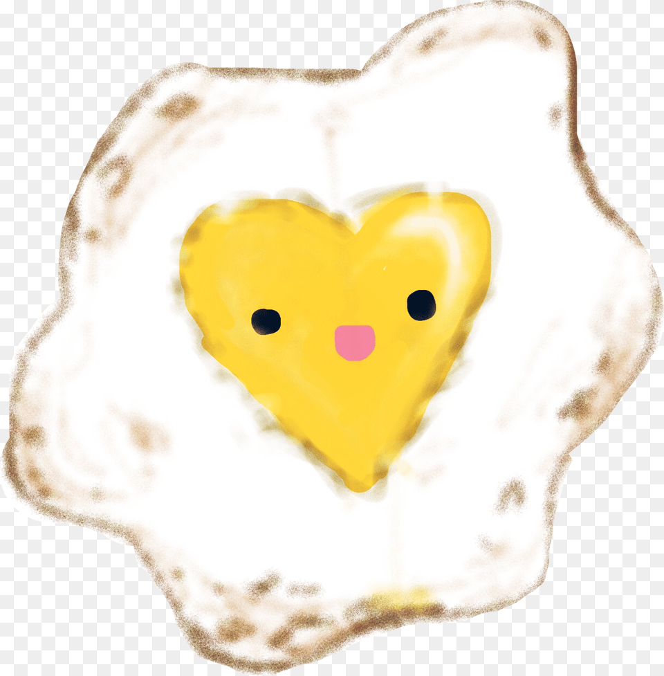 Egg Fried Sunnysideup Cute Happy Heart Freetoedit, Flower, Plant, Rose Free Png Download