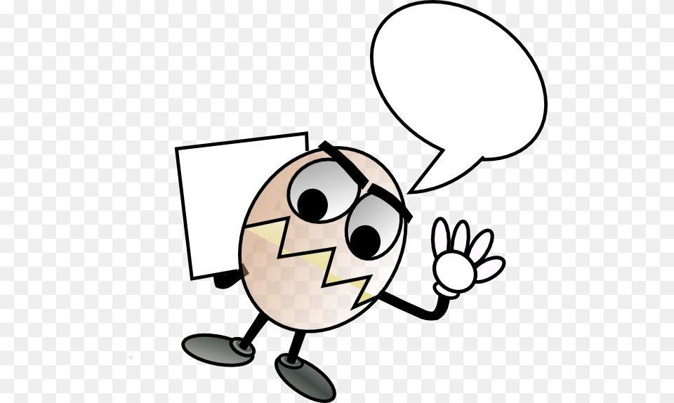 Egg Guy With Blank Speech Bubble Clip Art For Web, Face, Head, Person Png