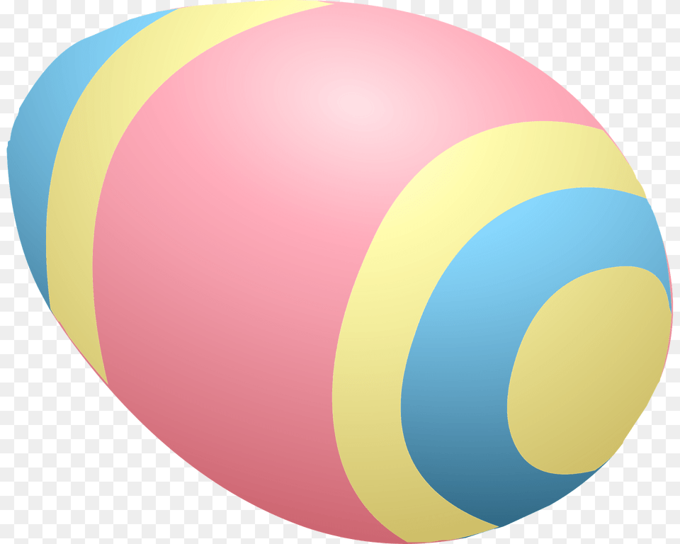 Egg Hunt Egg Yellow Blue And Pink Stripes Clipart, Sphere Free Transparent Png