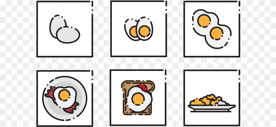 Egg Icons Vector Illustrator Illustration Bread Breakfast, Food, Lunch, Meal, Text Png