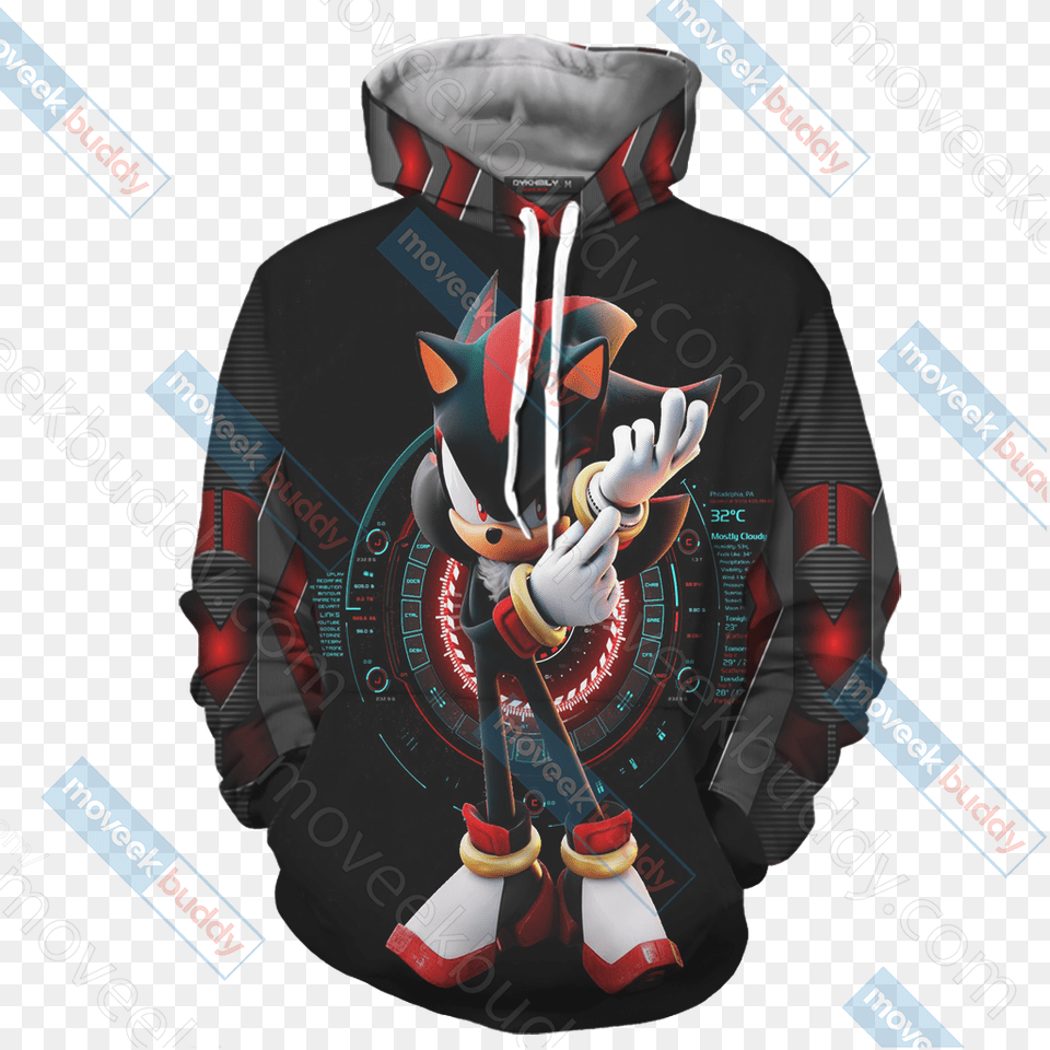 Eggman Sonic Unisex 3d Hoodie You Rock You Rule David And Goliath, Clothing, Knitwear, Sweater, Sweatshirt Free Transparent Png