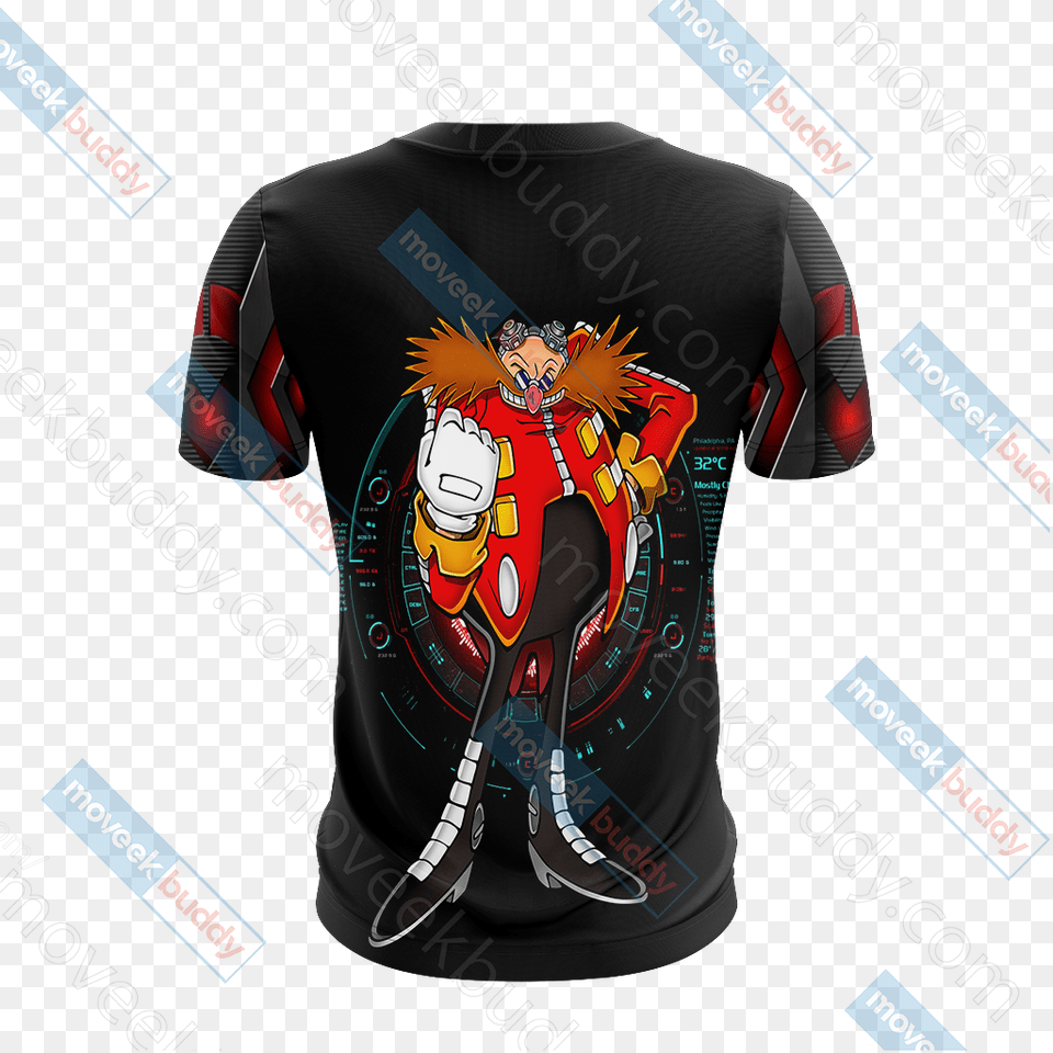 Eggman Sonic Unisex 3d T Shirt Dr Eggman, Clothing, T-shirt, Adult, Female Png