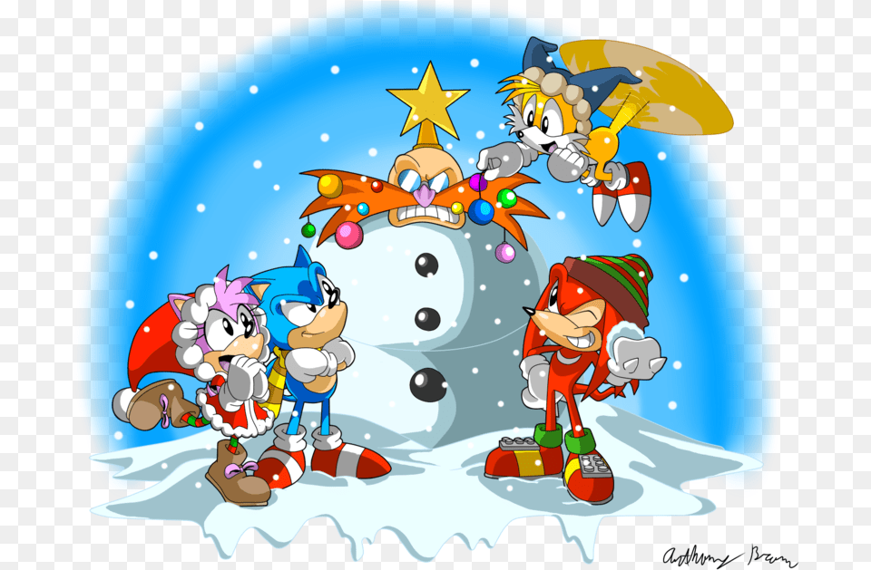 Eggnog Sonic Christmas Fan Art, Nature, Outdoors, Snow, Winter Free Png