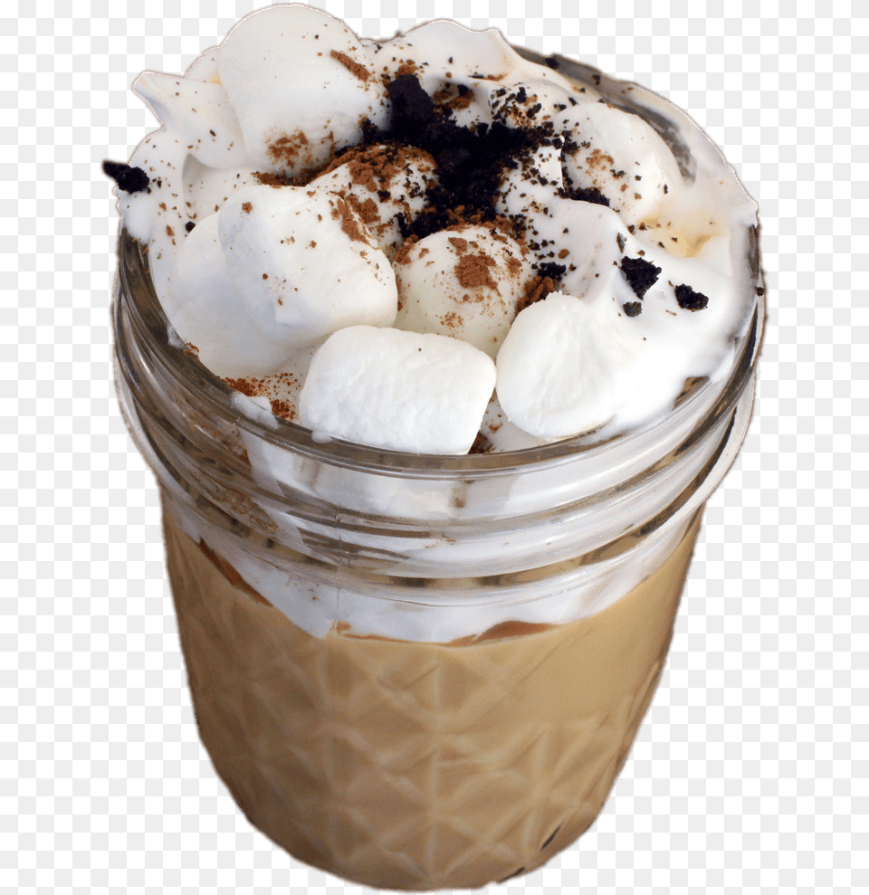 Eggnog With Marshmallows Soy Ice Cream, Cup, Dessert, Food, Ice Cream Free Transparent Png