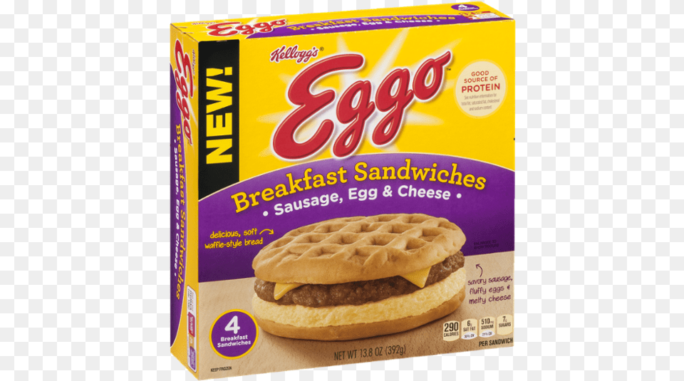 Eggo Breakfast Sandwich, Burger, Food Png