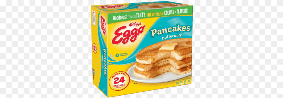 Eggo Pancakes Amp Toast Kellogg39s Eggo Buttermilk Pancakes, Bread, Food, Pancake Png Image