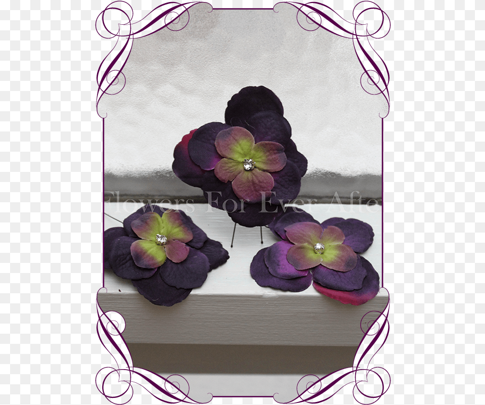 Eggplant Dark Purple Hydrangea Flower Flower Bouquet, Geranium, Plant, Petal, Anemone Png
