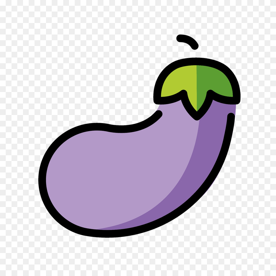 Eggplant Emoji Clipart, Food, Produce, Plant, Vegetable Png Image