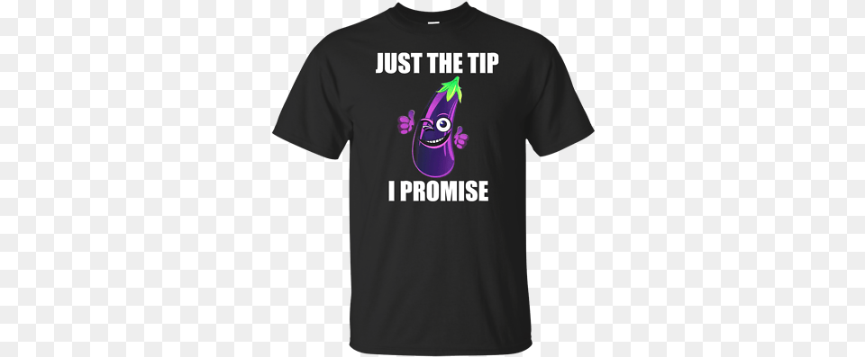 Eggplant Emoji Just The Tip I Promise Funny T Shirt Ebay, Clothing, T-shirt, Hat Png Image