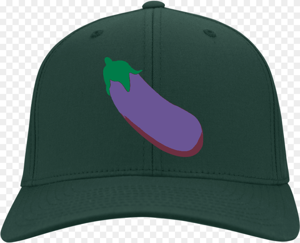 Eggplant Emoji Stc10 Sport Tek Dry Zone Nylon Cap Baseball Cap, Baseball Cap, Clothing, Hat, Food Free Transparent Png