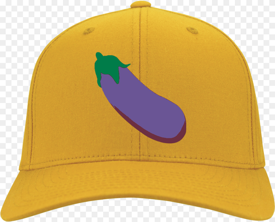 Eggplant Emoji Stc10 Sport Tek Dry Zone Nylon Cap Baseball Cap, Baseball Cap, Clothing, Hat, Food Free Transparent Png