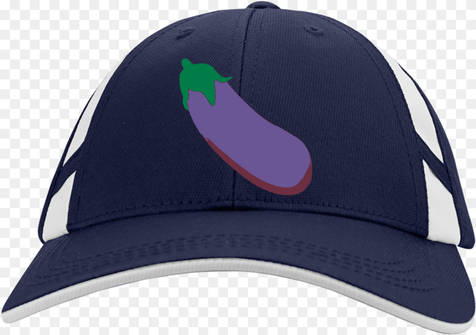 Eggplant Emoji Stc12 Sport Tek Dry Zone Mesh Inset Cap Baseball Cap, Baseball Cap, Clothing, Hat, Animal Free Png Download