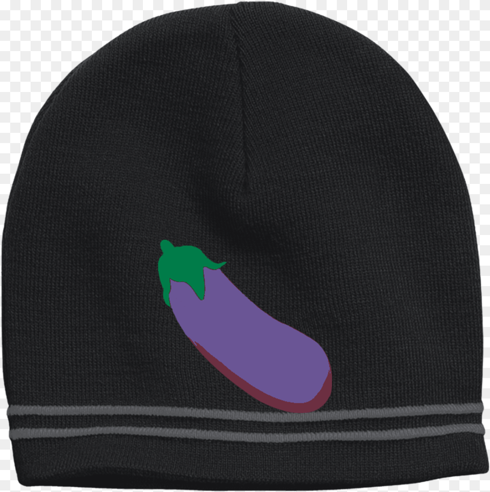 Eggplant Emoji Stc20 Sport Tek Colorblock Beanie Mustang Stc20 Sport Tek Colorblock Beanie, Cap, Clothing, Hat, Swimwear Free Png