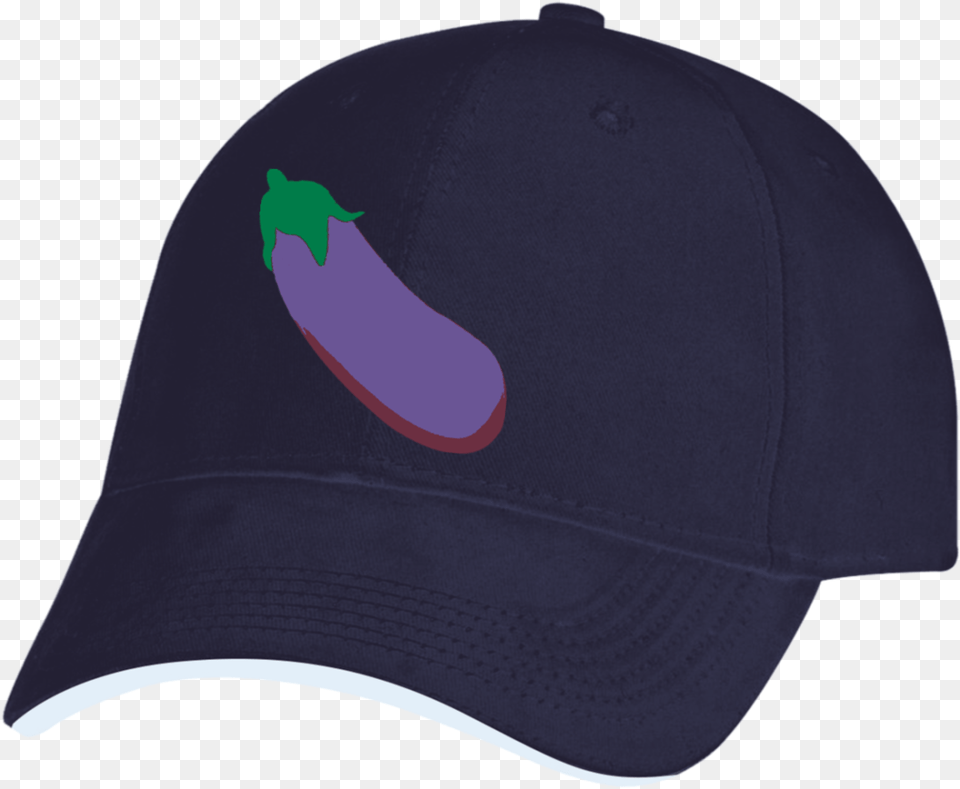 Eggplant Emoji Usa Made Structured Twill Cap With Sandwich Baseball Cap, Baseball Cap, Clothing, Hat, Animal Png Image