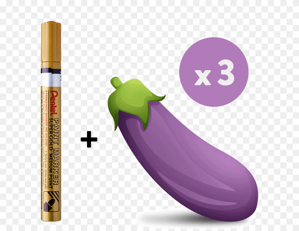 Eggplant Emoji Veiny Transparent Eggplant, Food, Produce, Purple, Plant Png Image