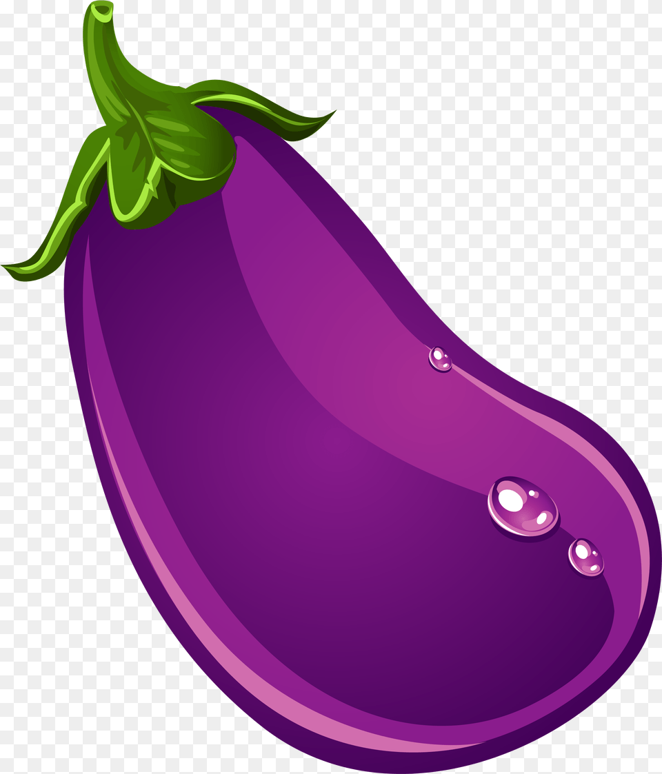 Eggplant Fruit Clipart Transparent Eggplant Clipart, Food, Produce, Purple, Plant Free Png