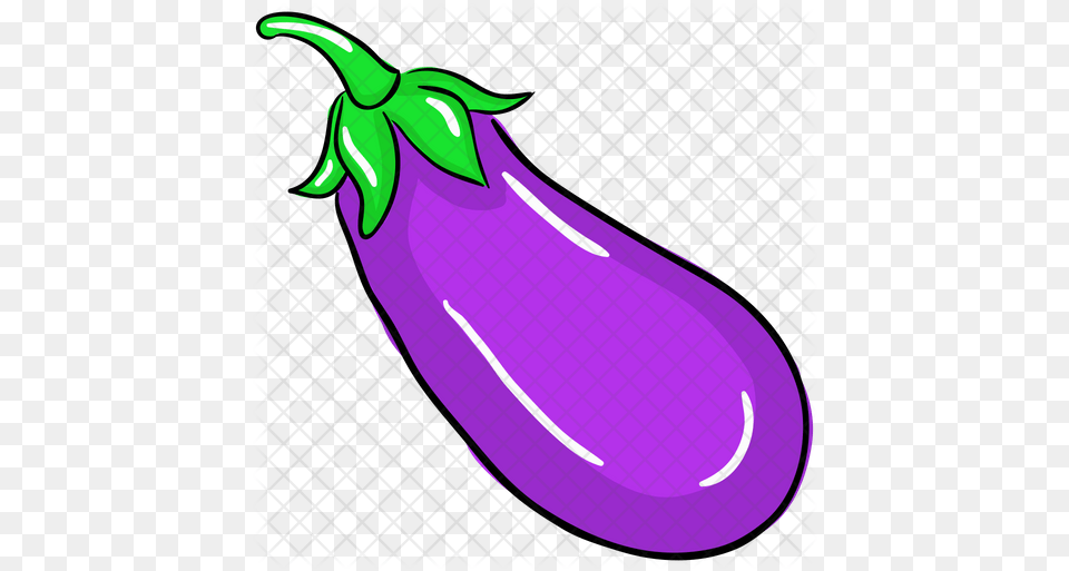 Eggplant Icon Transparent, Food, Produce, Plant, Vegetable Free Png