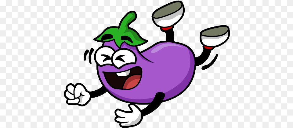 Eggplant Stickers Messages Sticker 5 Cartoon, Purple Png