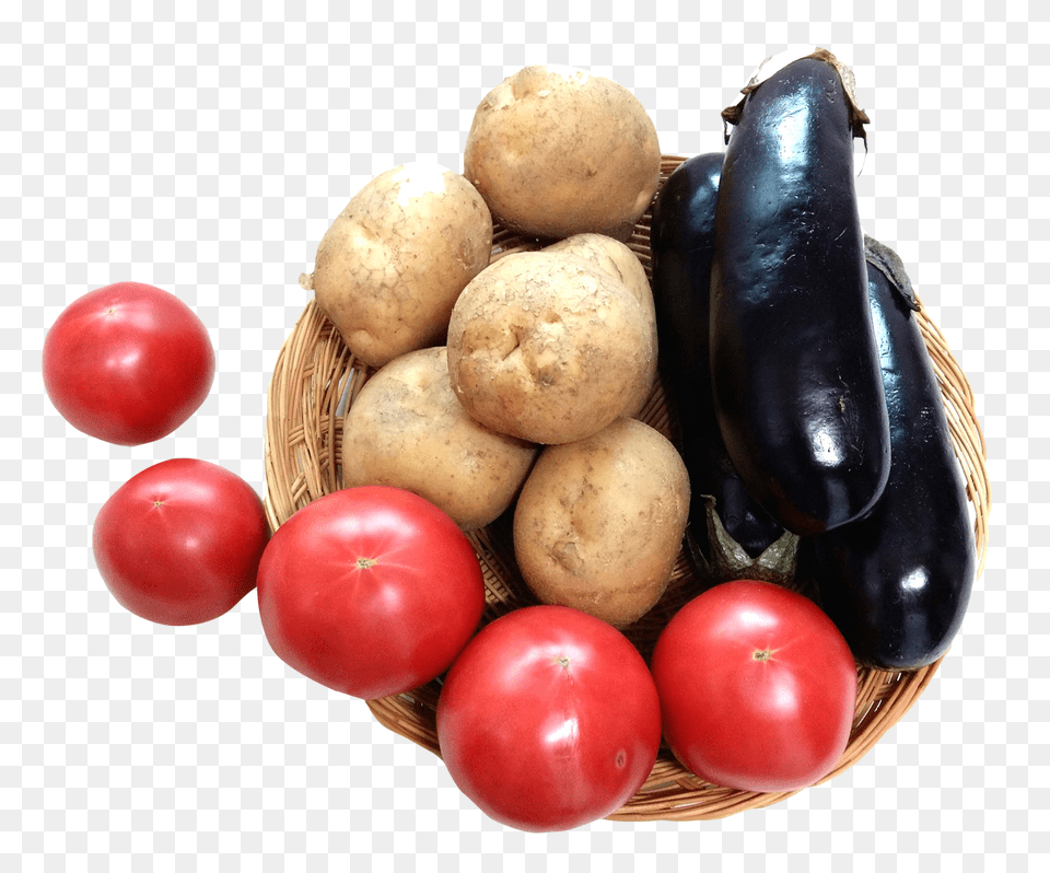 Eggplant Tomato Potato, Food, Produce Free Transparent Png