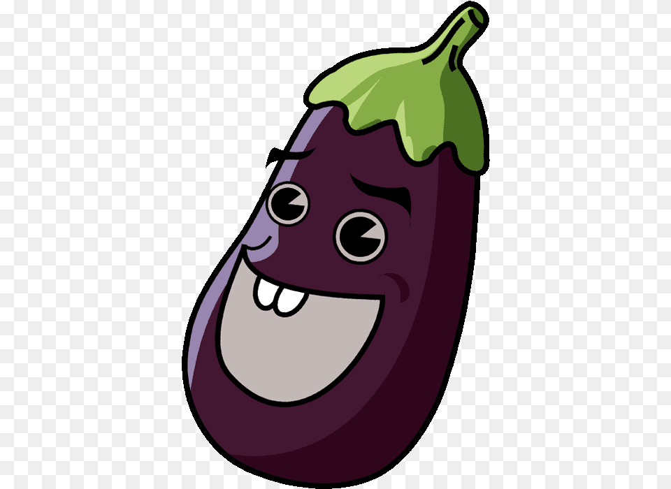 Eggplant With Face, Food, Produce, Plant, Vegetable Png Image
