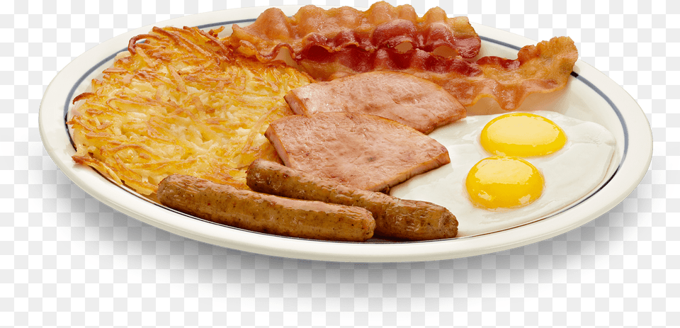 Eggs Bacon Ham And Sausage, Brunch, Food, Breakfast, Egg Free Png Download