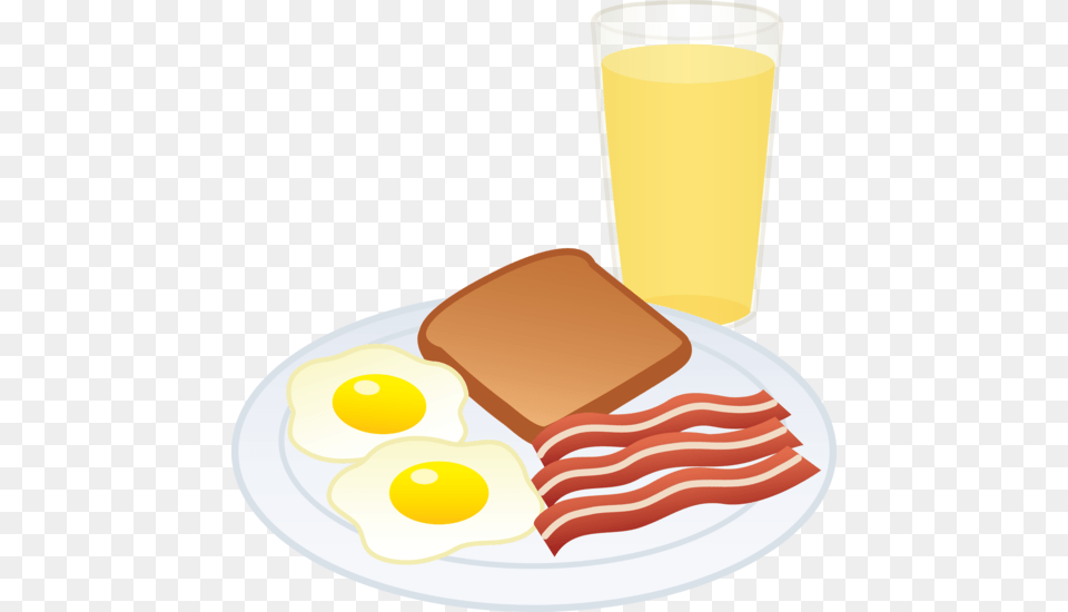 Eggs Bacon Toast And Juice, Breakfast, Food, Beverage Free Png Download