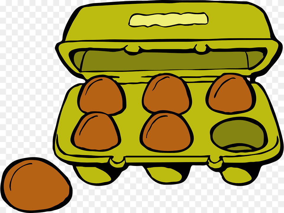 Eggs Carton Gold Vector Graphic, Food, Lunch, Meal, Fruit Free Png Download