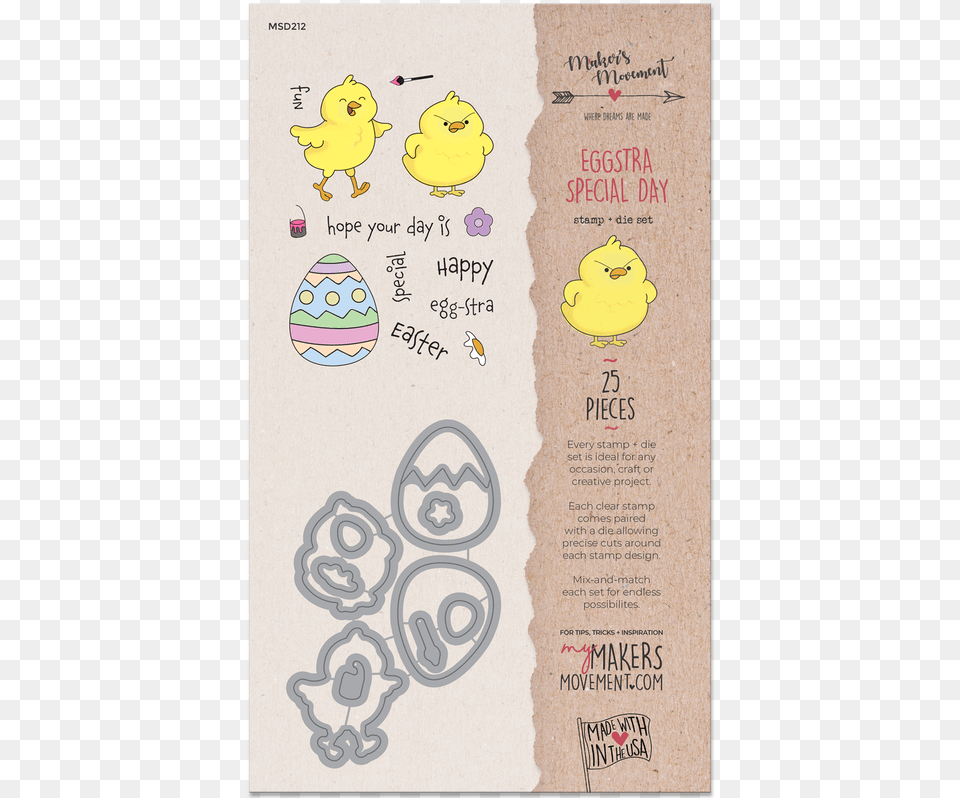 Eggstra Special Day Stamp Amp Die Set Packaging Duck, Advertisement, Poster, Text, Bird Png Image