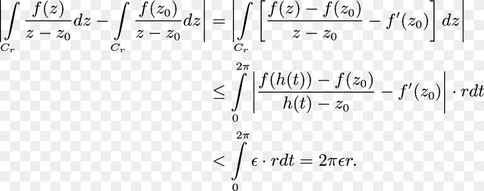 Eginalign Iggllvert Intlimits C R Racf Z Cauchy39s Integral Formula, Text, Document, Mathematical Equation Free Png