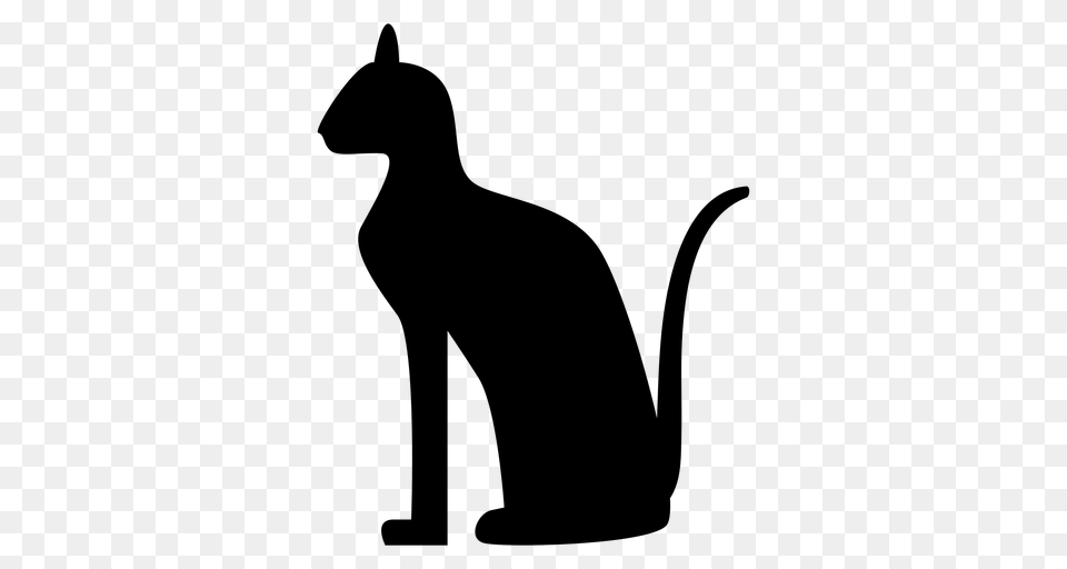 Egiptian Cat Statue Flat Icon, Gray Free Transparent Png