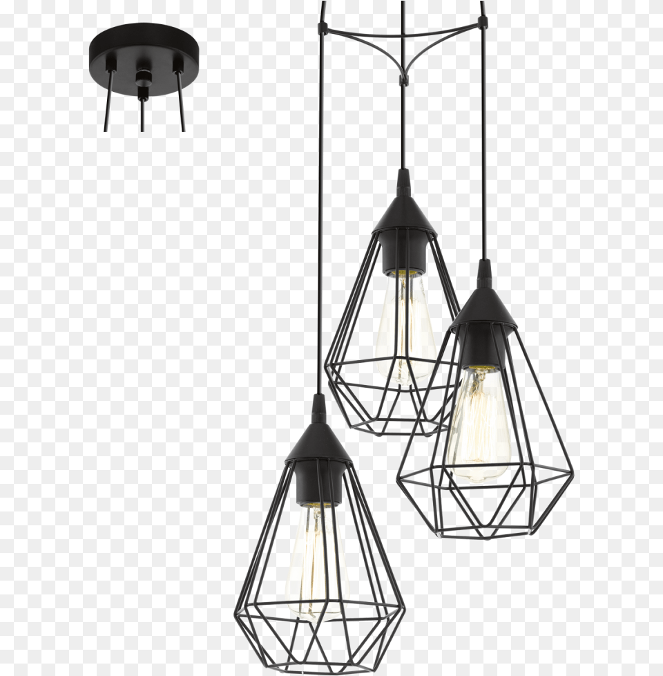 Eglo Tarbes 3 Light Ceiling Pendant Black Eglo, Chandelier, Lamp, Light Fixture, Ceiling Light Free Transparent Png