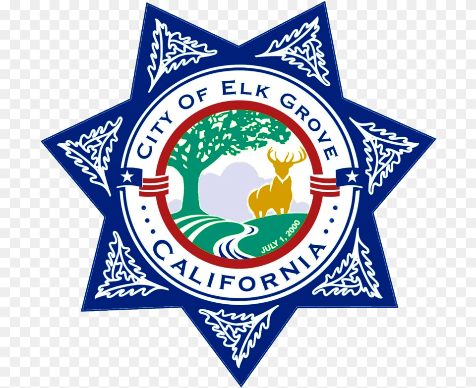 Egpd Elkgrovepd Twitter City Of Elk Grove, Badge, Logo, Symbol, Person Png Image