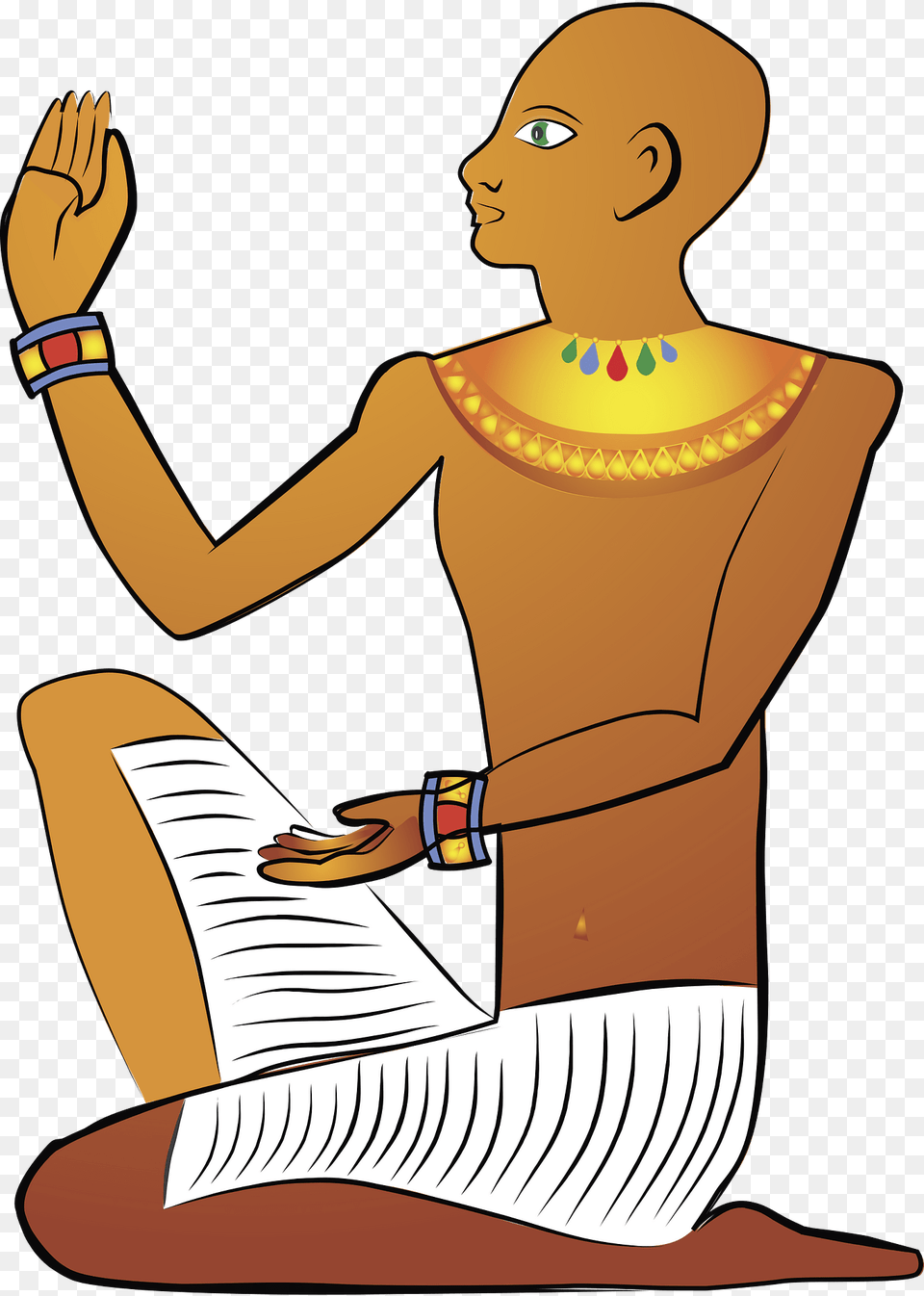 Egypt Clipart, Person, Art, Kneeling, Face Free Png Download