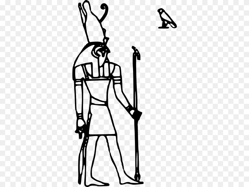 Egypt Clipart Horus, Gray Free Transparent Png
