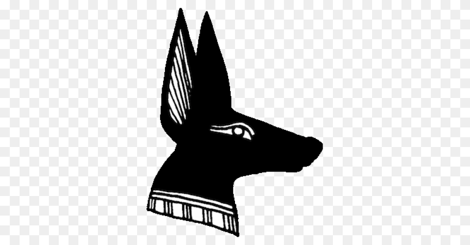 Egypt Egyptian Murals Anubis, Silhouette, Animal, Cat, Mammal Png Image