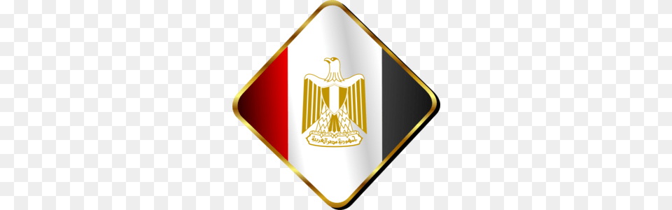 Egypt Flag Pin Clip Art, Symbol, Logo, Gold, Emblem Free Png