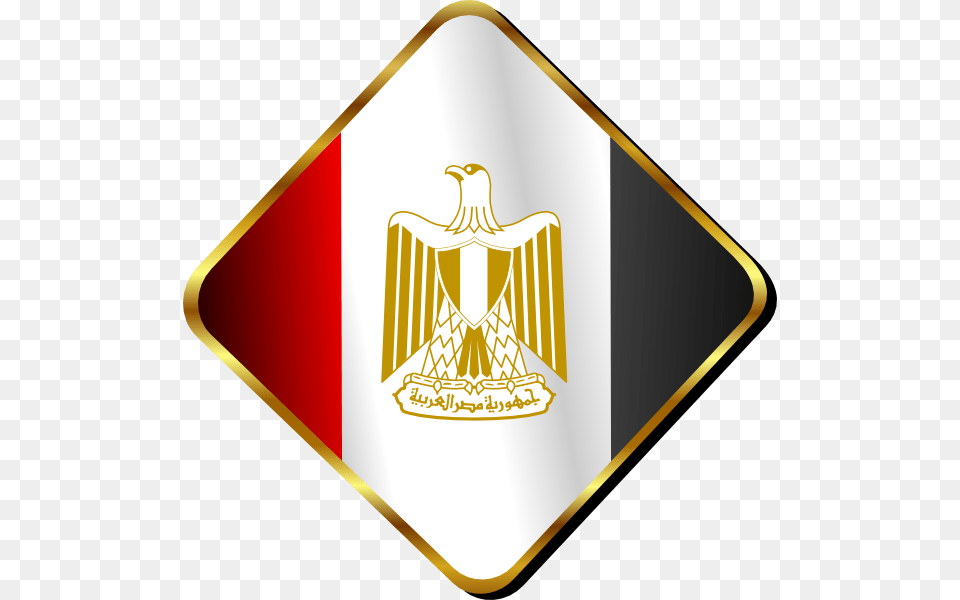 Egypt Flag Pin Svg Clip Arts Eagle From Egyptian Flag, Symbol, Emblem, Logo, Sign Free Png Download