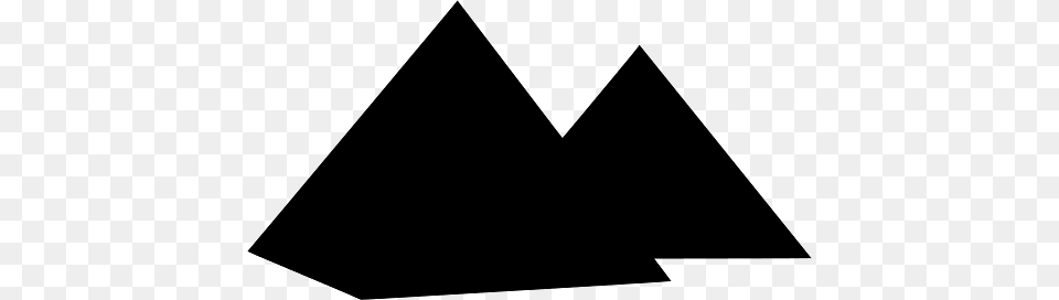 Egypt Silhouette Of Two Pyramids, Triangle Free Transparent Png