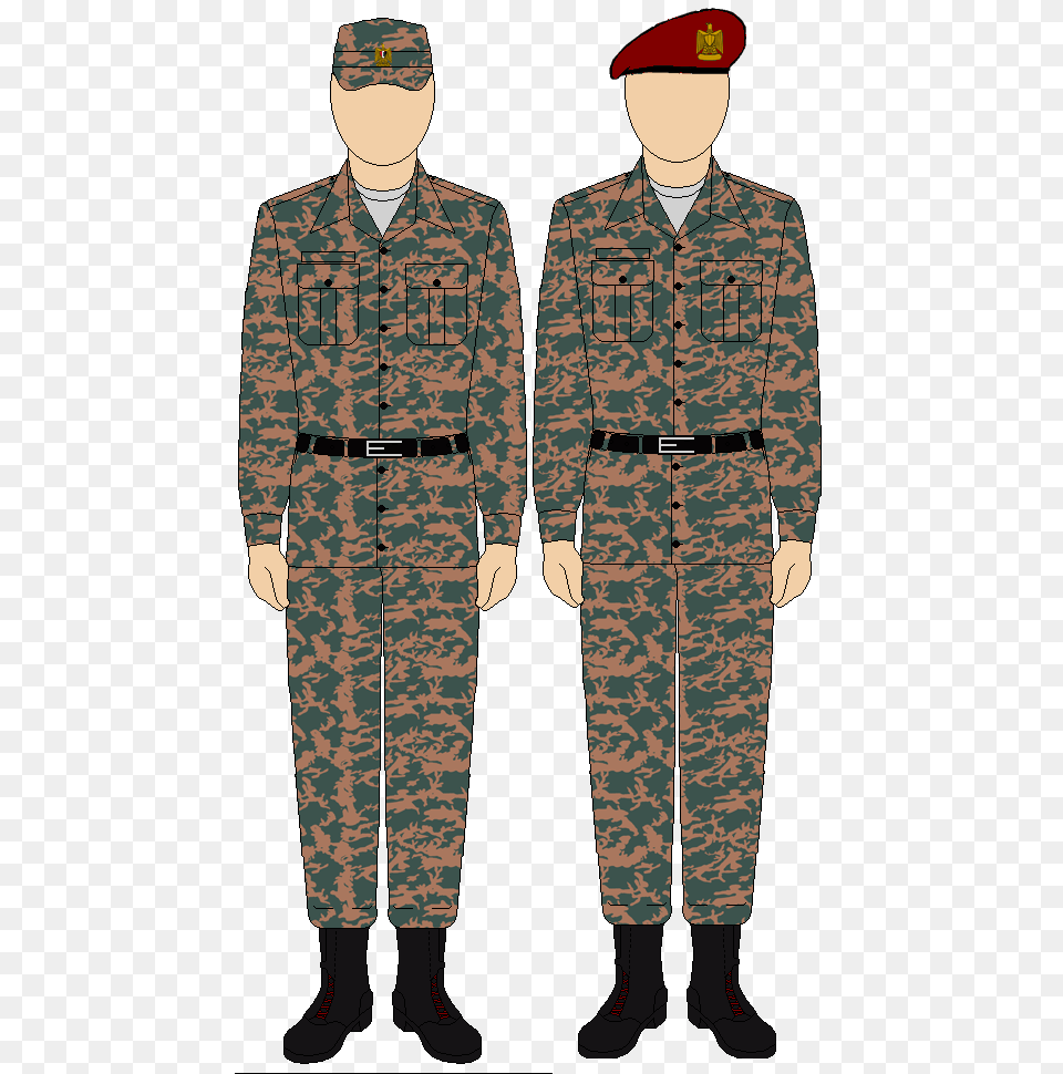 Egyptian Airborne Camo Uniform Egyptian Army Uniform, Military Uniform, Military, Adult, Person Png Image