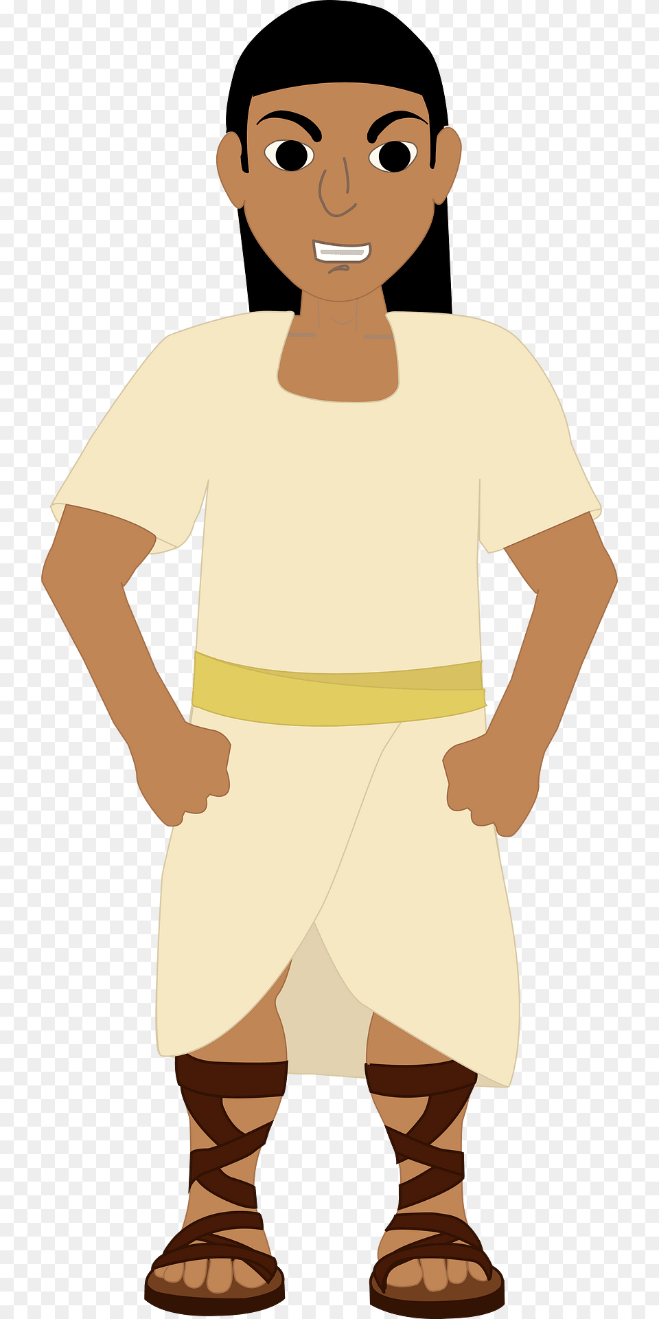 Egyptian Clipart, Clothing, Person, T-shirt, Footwear Free Png