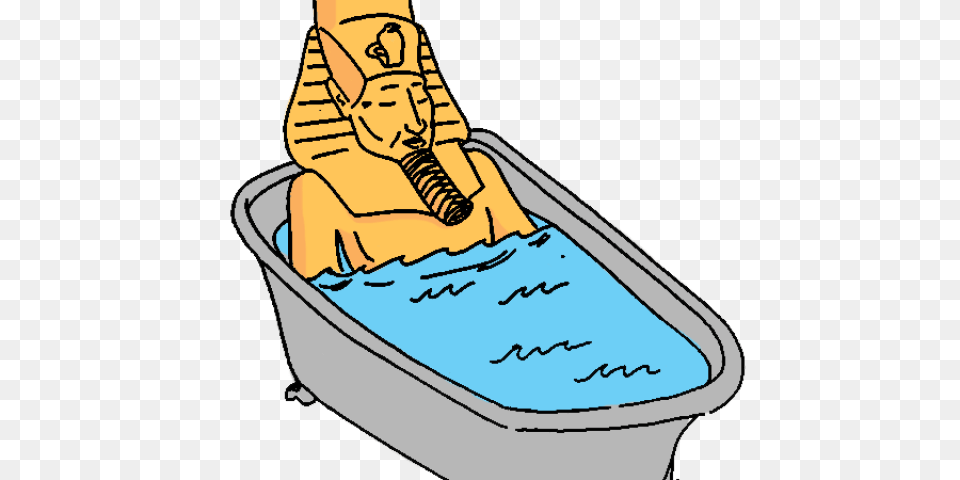 Egyptian Clipart Early Person, Bathing, Bathtub, Tub, Adult Free Png