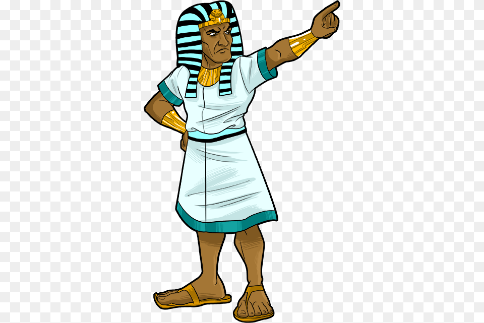 Egyptian Clipart Pharaoh Moses King Of Egypt Clipart, Clothing, Costume, Person, Face Free Transparent Png