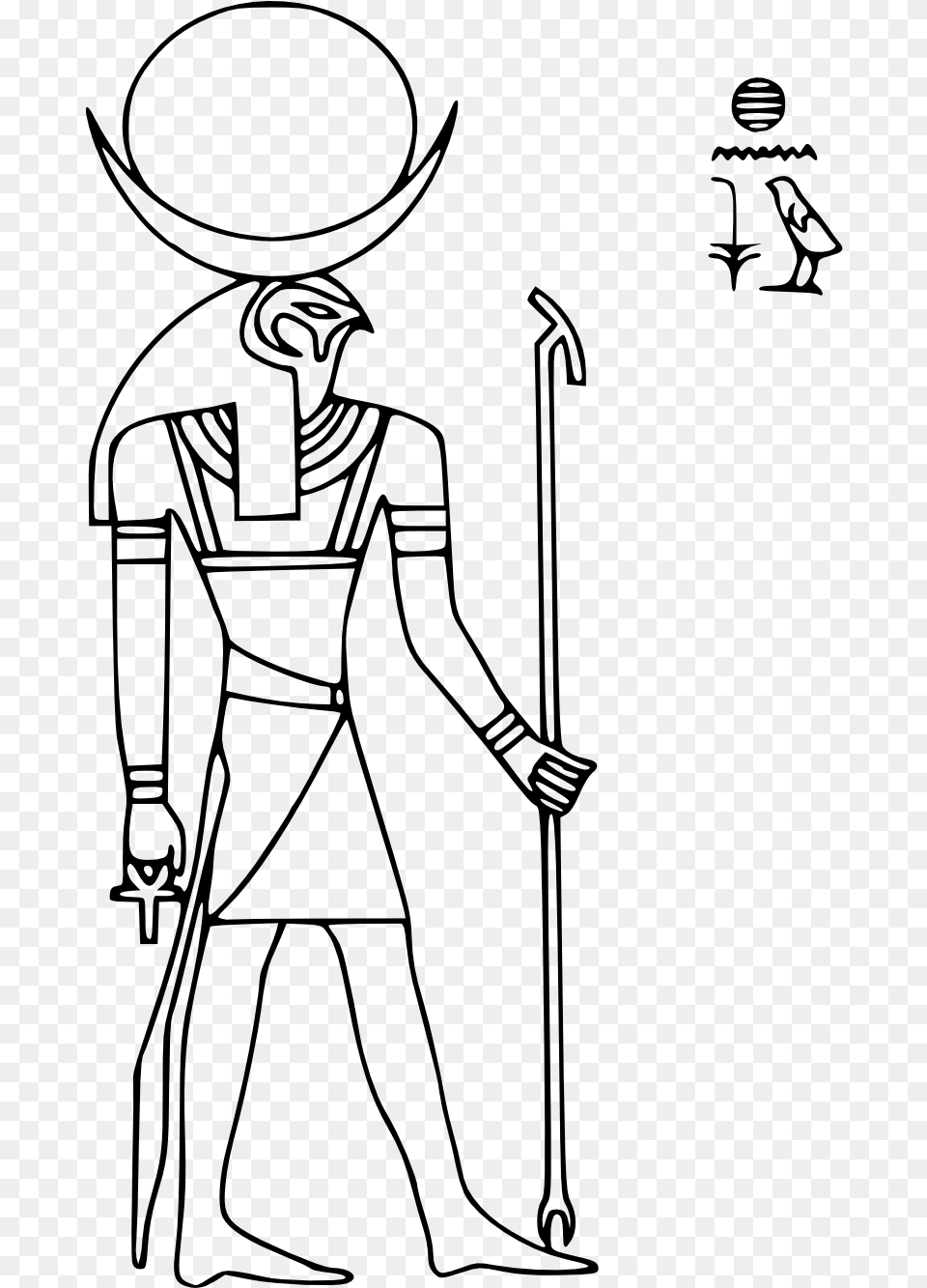 Egyptian Clipart Pharoah Egyptian God Seth Hieroglyphics, Gray Png