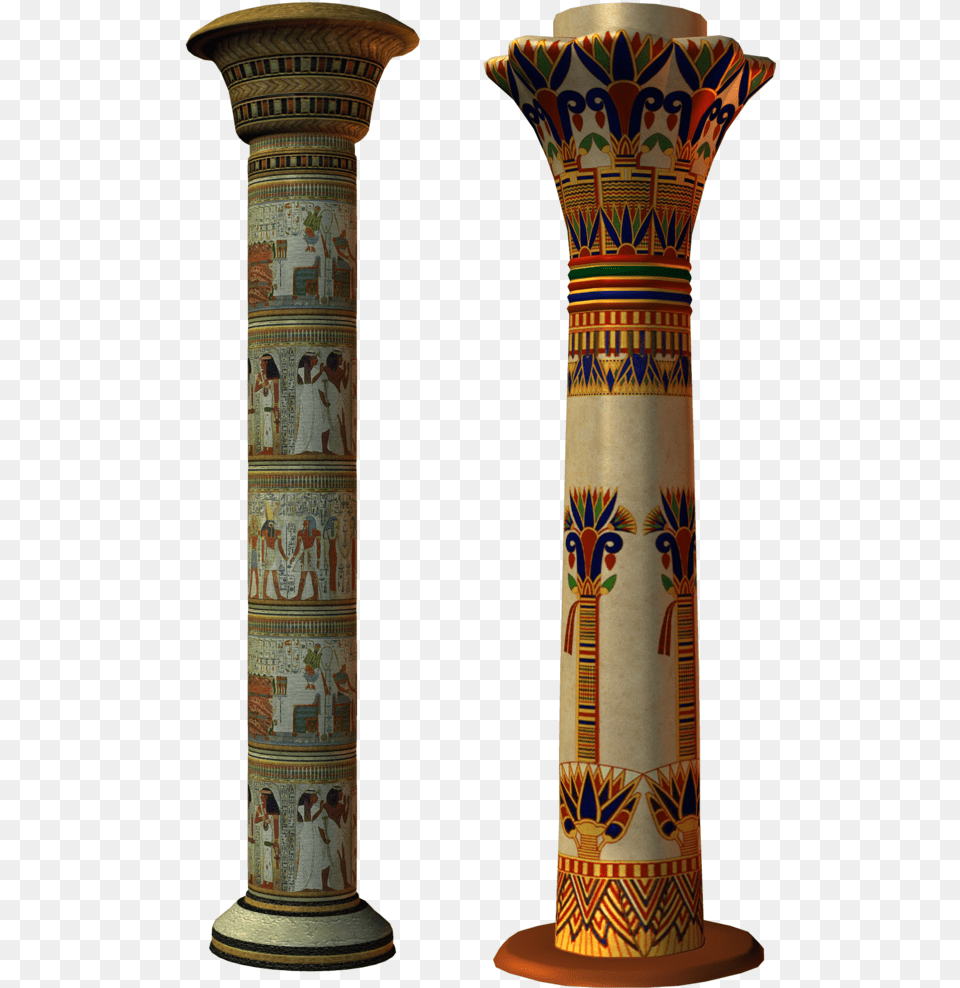 Egyptian Column, Architecture, Pillar, Person Free Png Download