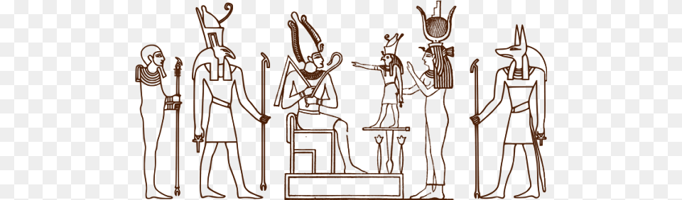 Egyptian Drawing Anubis Isis And Horus Drawing, Person, Adult, Bride, Female Png Image