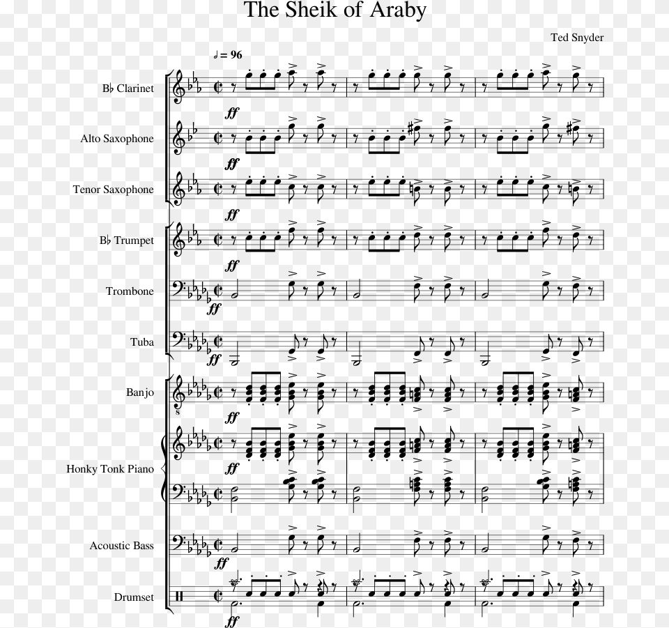 Egyptian Ella Sheet Music, Gray Png Image