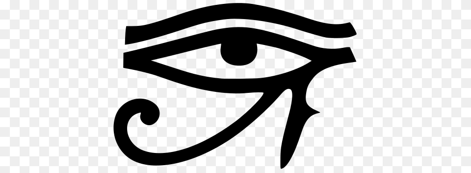 Egyptian Eye Of Horus Illuminati Symbols, Gray Png Image