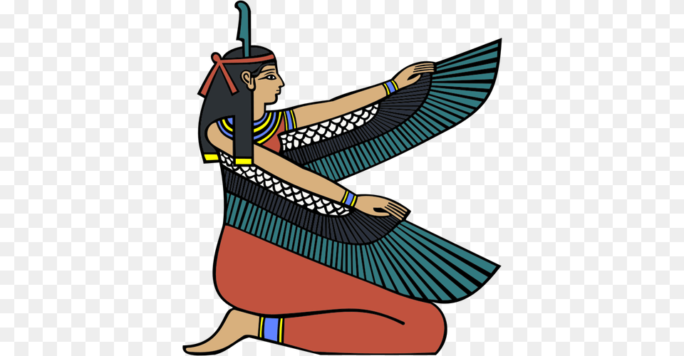 Egyptian Goddess Maat Vector Clip Art, Adult, Female, Person, Woman Free Transparent Png