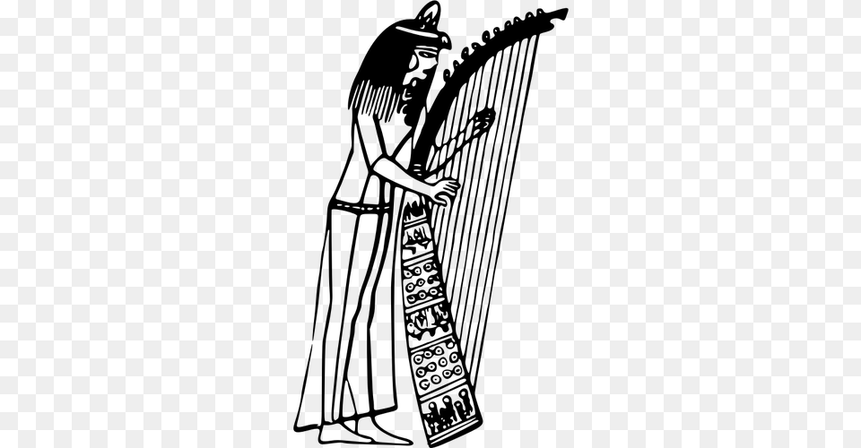 Egyptian Musician, Gray Free Transparent Png